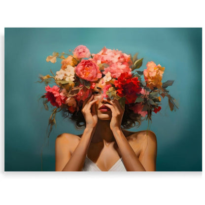 Cuadro Mujer Flores