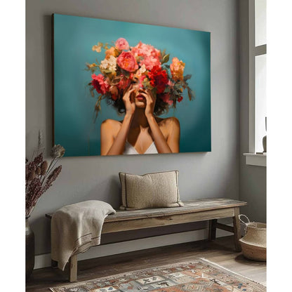 Cuadro Mujer Flores