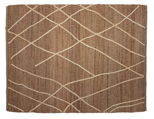 Tapete Hessian Lines White